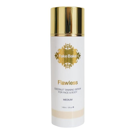 FakeBake Body Self-Tanners – Fake Bake Flawless Coconut Sunless Tanning Serum with Hyaluronic Acid Lightweight Illuminating Face & Body Gradual Self Tanner - Hydrating & Rejuvenating Skin Care for Women & Men - 5 oz