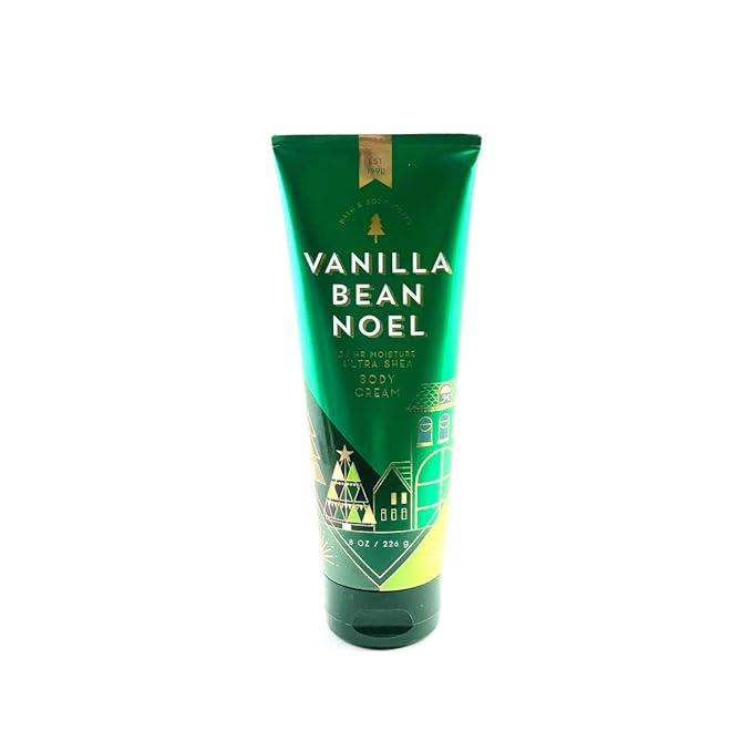 LushLather Creams – Bath & Body Works Vanilla Bean Noel Ultra Shea Body Cream, 8 Ounce, Multicoloured