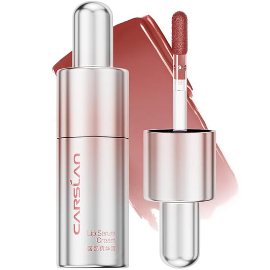 Hydrating Lip Serum Cream, Longlasting Moisturizing, Lightweight Lip Gloss, Semi-Matte Lipstick with Vitamin E, Crithmum Maritimum Essential oil, C206