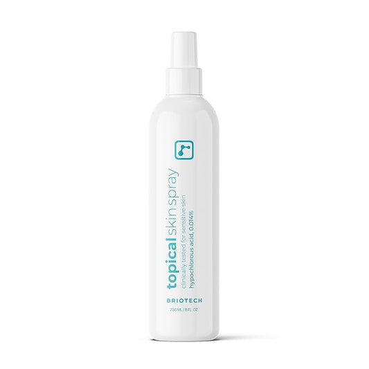 BRIOTECHUSA Face Mists – BRIOTECH Topical Skin Spray, Hypochlorous Acid Spray for Sensitive Skin, HOCl Facial Mist, Full Body Support Against Irritation, Calm Redness, Soothe Foot & Scalp, 8 oz (1 Pack)