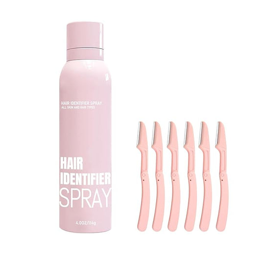 glowtalebaeuty Shaving & Grooming Sets – 2025 NEW Hair Identifier Spray for Face Shaving, Dermaplaning Tool,Skin Dermaplaning Spray for Women With 6 Face Razors