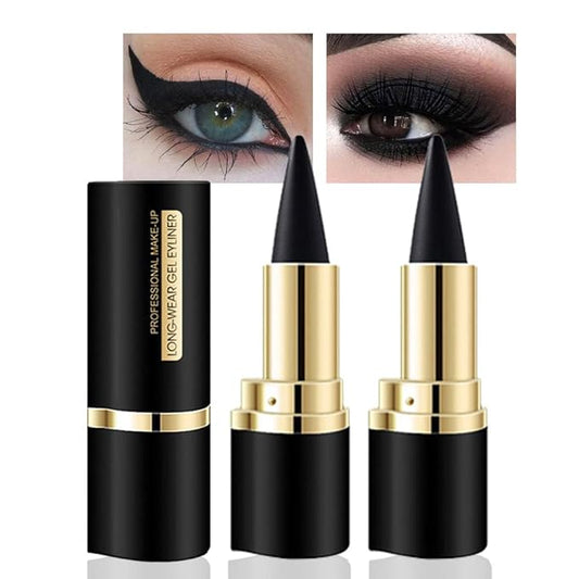 KaelyCosmetics Eyeliner – Kaely 2Pcs Gel Eyeliner Pencil, Natural Black Eyeliner Cream for Waterline, Liquid Eye Liner Waterproof Smudge Proof, Black Smoky Eyeshadow Palette Halloween Makeup, delineador de ojos contra el agua