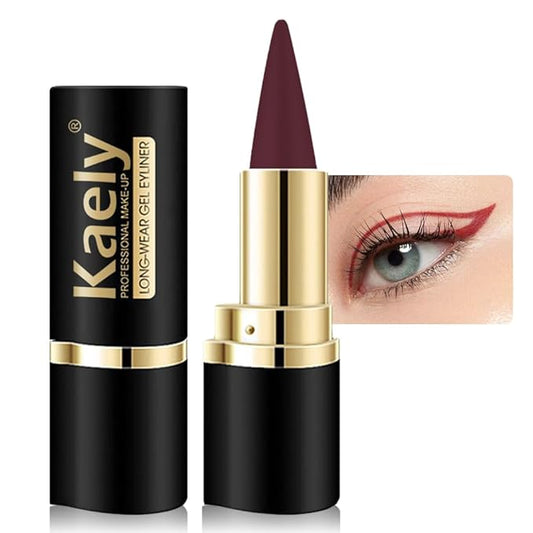 KaelyCosmetics Eyeliner – Kaely Dark Red Gel Eyeliner Pencil,Waterproof Smudge Proof Eye Liner Pen,Cat Eye Goth Halloween Makeup,Eye Black Face Paint Lipstick Crayon,Color Colorful Eyeliner Eyeshadow Stick,13