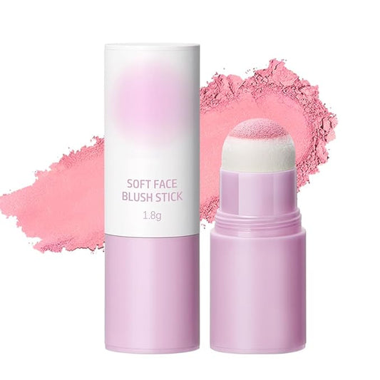 Loske Blush – Soft Face Blush Stick, Matte Natural Long Lasting Blush for a Flawless Finish, Creamy Blendable Formula for All Skin Types, Everyday Wear Professional Quality Makeup (Natural pink, Large)