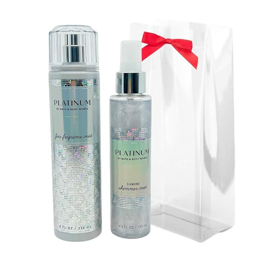 glowtalebaeuty Body Sprays – Bath & Body Works PLATINUM Fine Fragrance Mist 8 fl oz and Shimmer Mist 4