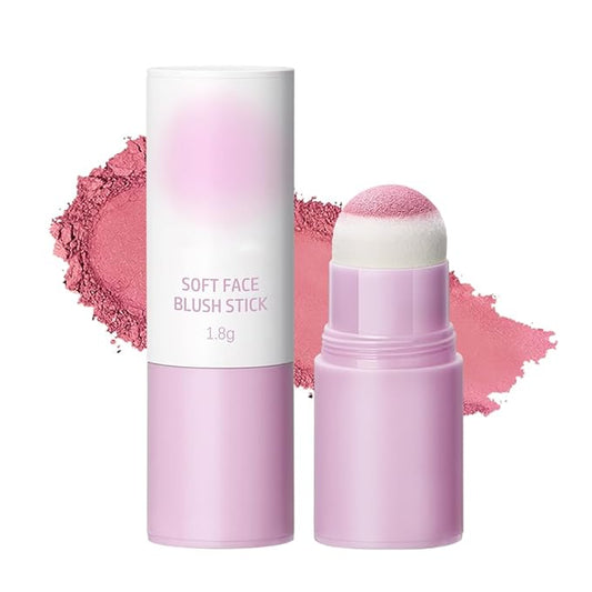 Loske Blush – Soft Face Blush Stick, Matte Natural Long Lasting Blush for a Flawless Finish, Creamy Blendable Formula for All Skin Types, Everyday Wear Professional Quality Makeup (Warm mauve, Large)