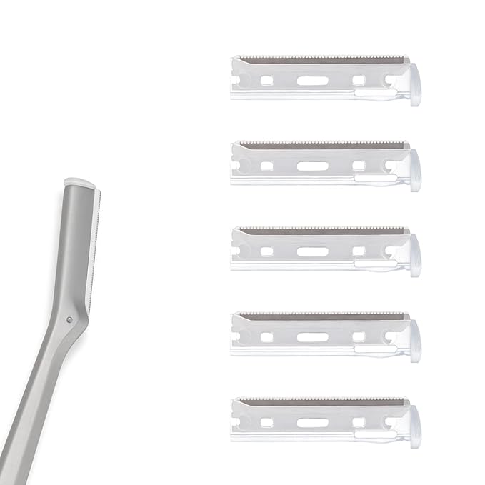 glowtalebaeuty Cartridges – Facial Razor Replacement Blades Be suitable for Twee zerman Stainless steel blade 5 Count (Pack of 1)