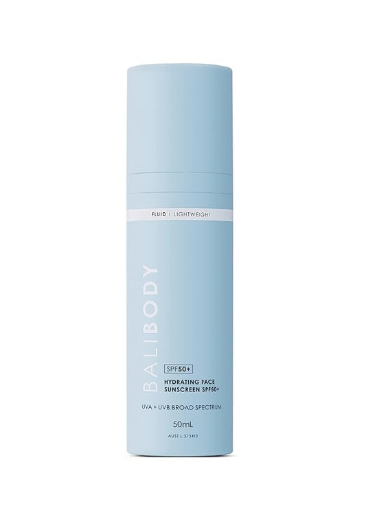 Bali Body Hydrating Face Sunscreen SPF 50 | Lightweight, Non-Greasy, Nourishing Formula for All Skin Types | Sun Protection, Water Resistant | Vegan, Cruelty Free, Australian Made (150 ml/5.0 fl oz)