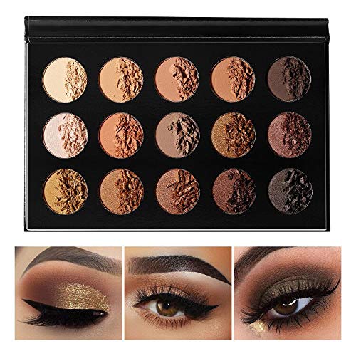 %E9%A6%96%E9%A1%B5 Eyeshadow – Nude Gold Eyeshadow Palette Natural Naked Smokey Warm Neutral 15 Shades, DE'LANCI Ultra-Blendable High Pigmented Matte Shimmer Matallic Long Lasting Waterproof Eye Shadow Pallet, Travel Size Makeup