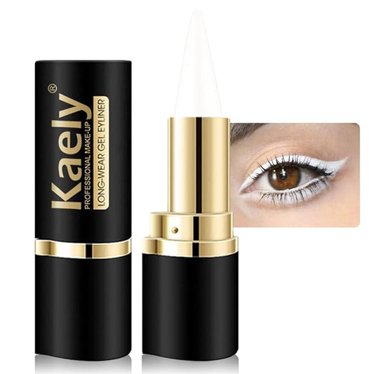 KaelyCosmetics Eyeliner – Kaely White Gel Eyeliner Pencil,Waterproof Smudge Proof Eye Liner Pen,Cat Eye Goth Halloween Makeup,Eye Black Face Paint Lipstick Crayon,Color Colorful Eyeliner Eyeshadow Stick,05