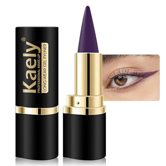KaelyCosmetics Eyeliner – Kaely Dark Purple Gel Eyeliner Pencil,Waterproof Smudge Proof Eye Liner Pen,Cat Eye Goth Halloween Makeup,Eye Black Face Paint Lipstick Crayon,Color Colorful Eyeliner Eyeshadow Stick,11