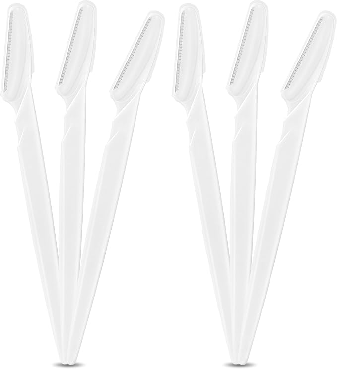 glowtalebaeuty Razors & Blades – 16 Pcs White Eyebrow Razor, Face Razors Multipurpose, Facial Razors for Women Men, Eyebrow Trimmers Shaver with Protective Cover, Dermaplaning Tools for Face Body Use, Facial Hair Removal Tools