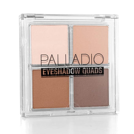 PalladioBeauty Eyeshadow – Palladio Eyeshadow Quads, Velvety Pigmented Blendable Matte, Metallic & Shimmer Finishes, Creamy Formula, Four Way Quad Eye Shadow Palette, Talc-Free (Classy)