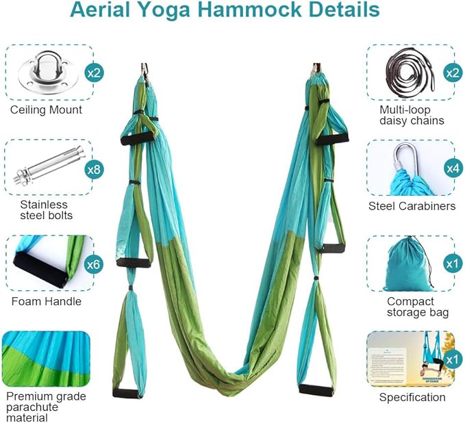 Top Pick – Aerial Yoga Swing Set Trapeze Yoga Hammock Kit