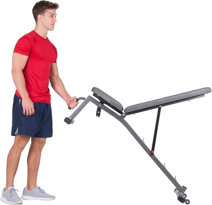 Top Pick – Body Champ Olympic Weight Bench with Squat Rack Included PRO3900, Grey