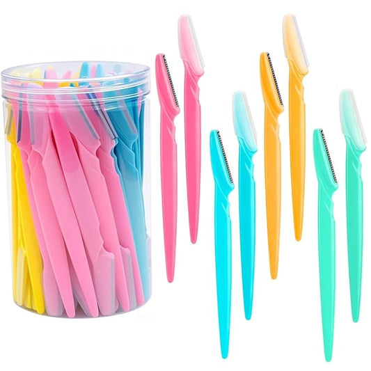 glowtalebaeuty Disposable Razors – ﻿66PCS Eyebrow Razor Multipurpose Exfoliating Dermaplaning Tool for Face Facial and Eyebrow Shaper with Precision Cover for Women Men Easy to Use (66PCS)