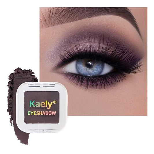 glowtalebaeuty Eyeshadow – Buildable Matte Eyeshadow Makeup Palette Single - Smokey Plum Shades | Creamy Pressed Powder for Easy Blending | Mini Travel Palette for Women | Everyday Natural Eye Makeup