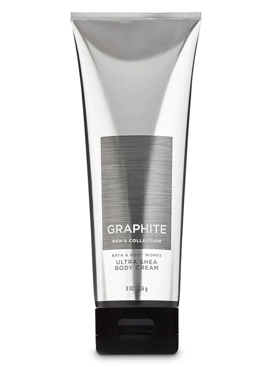 LushLather Lotions – Bath and Body Works Graphite for Men Ultra Shea Body Cream Moisturizing Lotion 8 ounces