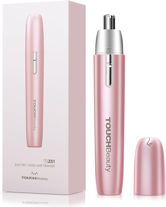 TOUCHBeauty Nose & Ear Hair Trimmers – TOUCHBeauty Battery Powered Ear and Nose Hair Trimmer for Women, Portable Battery Powered Trimmer, Mini Painless Design for Sensitive Skin, Easy Clean & Travel Friendly