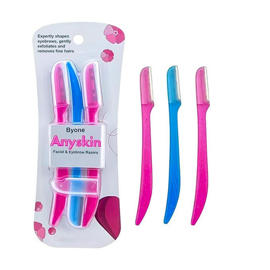 BYONE Disposable Razors – BYONE Razor, Face Razors for Women, Facial Hair Removal, Dermaplaning Tool, Exfoliator & Shaver for Smooth Skin, Microblades, Peach Fuzz Remover Eye Brow Trimmer, Eyebrow Blades, Beauty Shavers