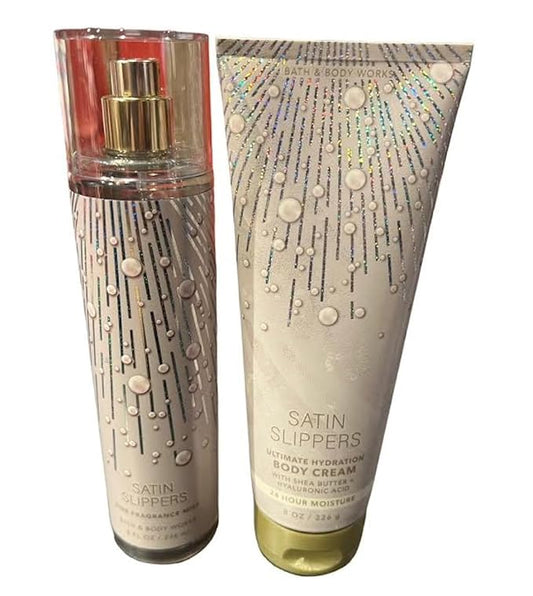 Bath+%26+Body+Works Sets & Kits – Bath & Body Works Bath and Body Works Fragrance Gift Sets (Satin Slippers Mist and Cream)