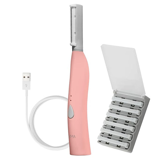 SPASCIENCES Microdermabrasion Devices – SPA SCIENCES - SIMA Patented Dermaplane Razor for Women Face – Painless 2-in-1 Facial Exfoliation & Peach Fuzz Hair Removal – Anti-Aging – 3 Speeds – Rechargeable – 7 Weeks Treatment