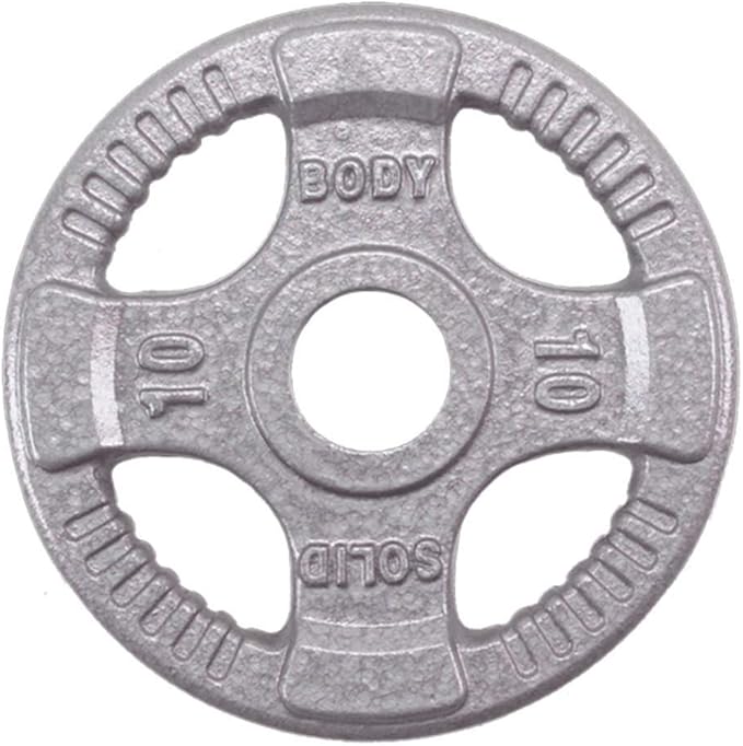 Top Pick – Body-Solid Cast Iron Olympic Quad Grip Design Weight 2 Inch