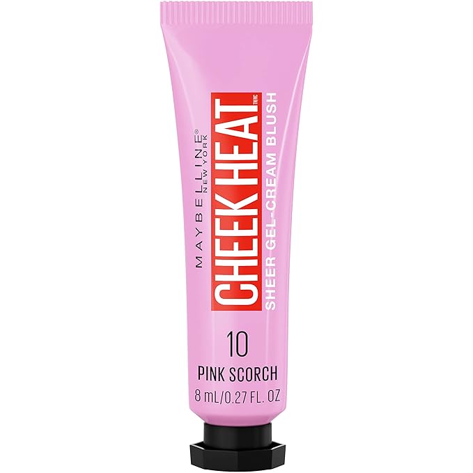 MAYBELLINENEWYORK Blush – Maybelline Cheek Heat Gel-Cream Blush Makeup, Lightweight, Breathable Feel, Sheer Flush Of Color, Natural-Looking, Dewy Finish, Oil-Free, Pink Scorch, 1 Count