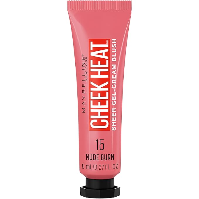 MAYBELLINENEWYORK Blush – Maybelline Cheek Heat Gel-Cream Blush Makeup, Lightweight, Breathable Feel, Sheer Flush Of Color, Natural-Looking, Dewy Finish, Oil-Free, Nude Burn, 1 Count