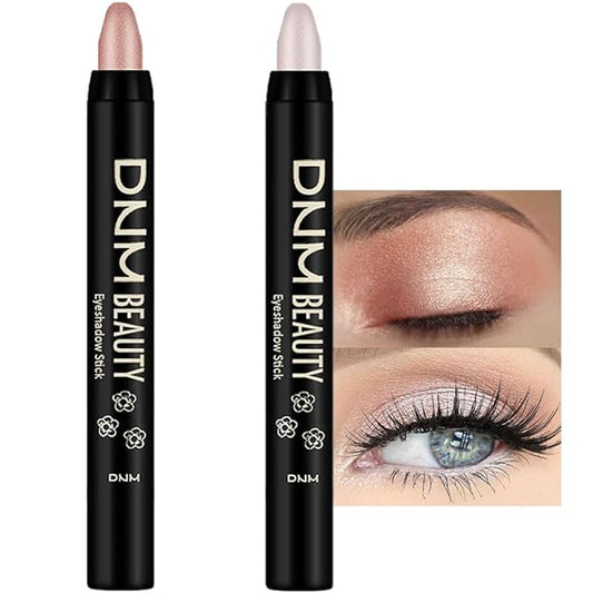 evpct Eyeshadow – evpct 2Pcs Cream Eyeshadow Brightener Sticks Set for Eyes Waterproof, Champagne Shimmer & Pearl Shimmer Matte Metallic Eye shadow Stick Pencil Pen Bulk sombras en crema para ojos 17 +18