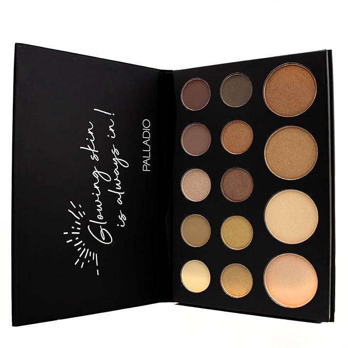 Palladio Sun-Kissed Mirage Eyeshadow Highlighter Palette, Warm Flawless