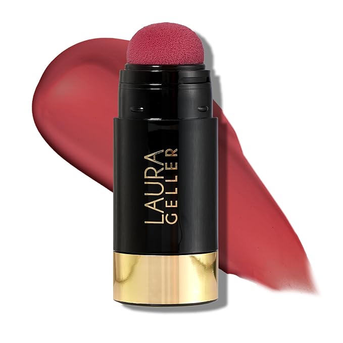 LauraGeller Blush – LAURA GELLER NEW YORK Serum Blush Tint, Lightweight Liquid Blush for Cheeks, Weightless Watercolor Sheer Finish, Blushing Berry