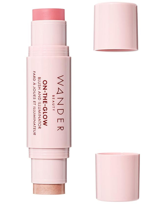WanderBeauty Blush – Wander Beauty On-the-Glow Blush and Illuminator - Petal Pink/Nude Glow - 7-in-1 Hydrating Cream Blush & Highlighting Stick - Stick Blush for Cheeks, Lip, & Body - Highlighter Makeup & Blush - 0