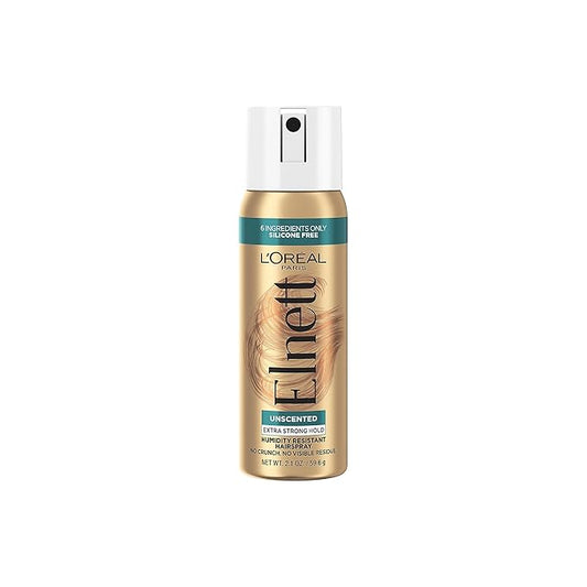 LOrealParis Hair Sprays – L'Oreal Paris Elnett Hair Care Elnett Satin Extra Strong Hold Hairspray - Unscented, Long Lasting + Humidity Resistant, Hair Styling Spray, 2