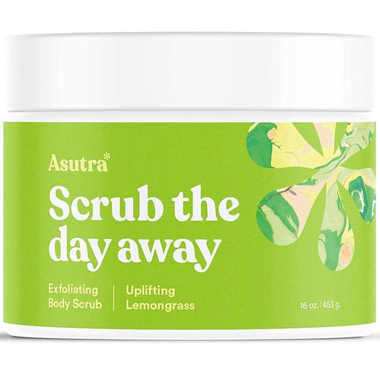 ASUTRAASUWD Scrubs & Body Treatments – ASUTRA Dead Sea Salt Essential Oil Body Scrub Exfoliator (Uplifting Lemongrass)), 16 oz - Ultra Hydrating, Gentle, & Moisturizing - Coconut, Lemongrass, and Ylang Ylang Oils
