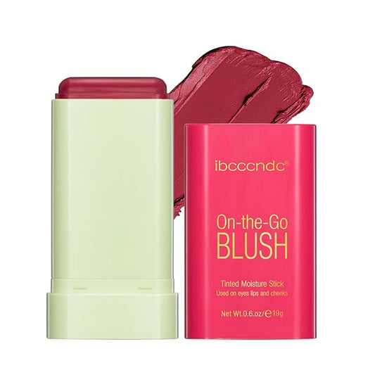 MEICOLY Blush – MEICOLY Multi Use Makeup Blush Stick,On-the-Go 2-in-1 Lip Cheek Cream Blush Stick,Waterproof Solid Face Blush Makeup Cheek Tint,Natural Matte Blush Stick for Cheeks,Tinted Moisture Stick,02 Hot Red