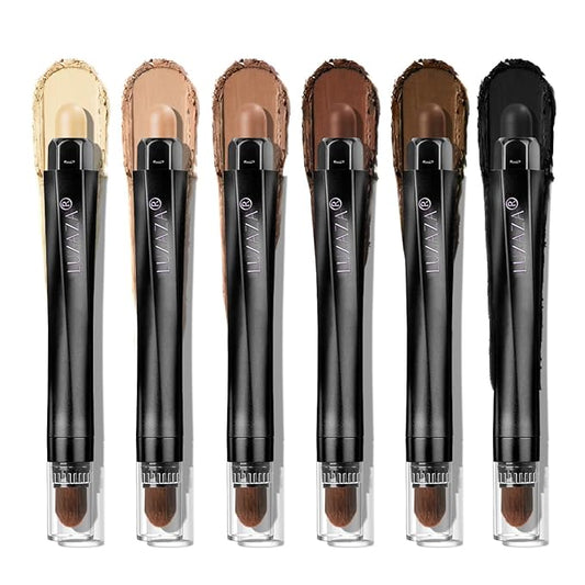 LUXAZAPRO Eyeshadow – Neutral Eyeshadow Stick Makeup Set, Matte Cream Eye Shadow Eyeliner Brightener Pencil Crayon - Classic 6PCS A001