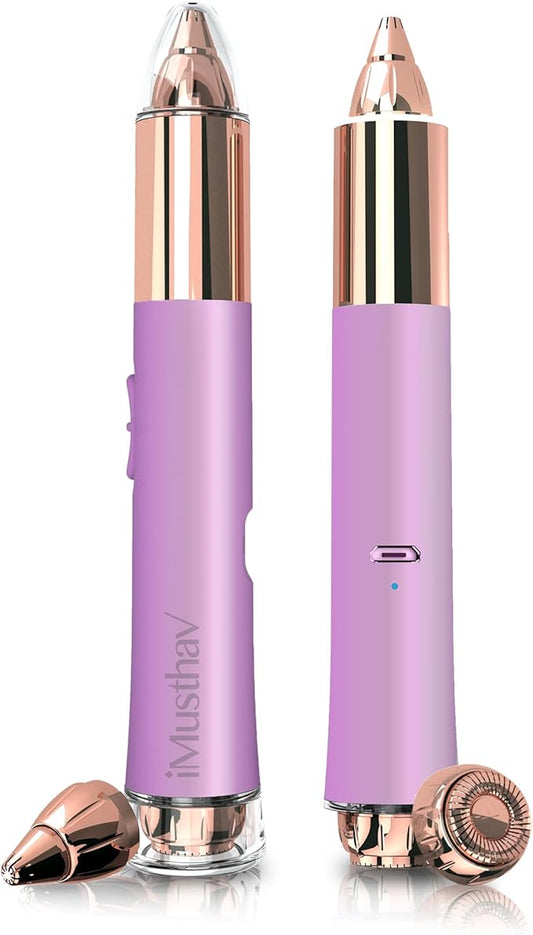 HairRemovalDevices Eyebrow Trimmers – 2-in-1 Portable Rechargeable Painless Eyebrow Trimmer & Facial Hair Remover, removes eyebrow, face, lips and body hair for women