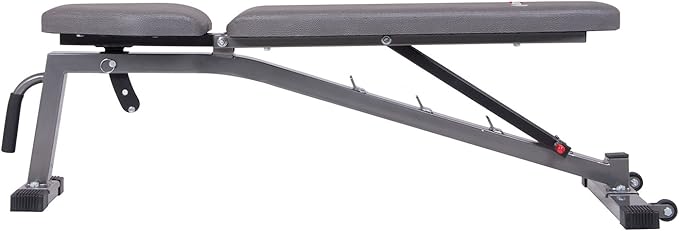 Top Pick – Body Champ Olympic Weight Bench with Squat Rack Included PRO3900, Grey