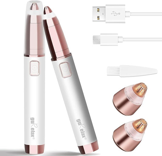 Gurelax Eyebrow Trimmers – gurelax Electric Eyebrow Razor for Women,Eyebrow Hair Remover, Painless Eye Brow Trimmer Shaper with LED Light, USB Rechargeable, Eye Brow and Face Epilator as Stockings Stuffers