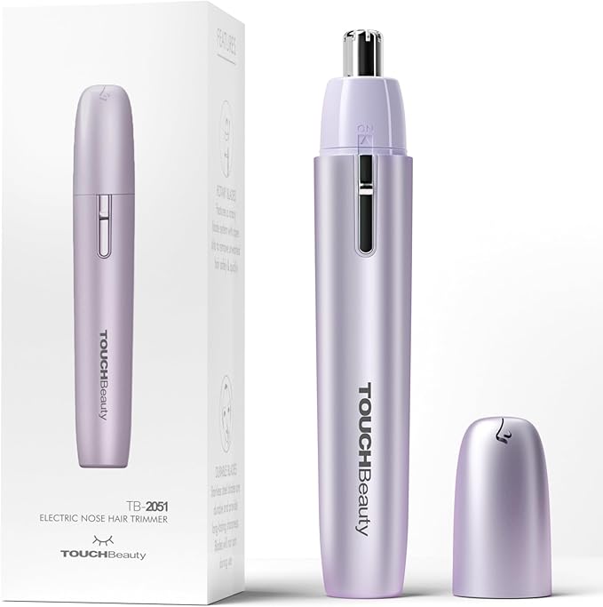 TOUCHBeauty Nose & Ear Hair Trimmers – TOUCHBeauty Battery Powered Ear and Nose Hair Trimmer for Women, Portable Battery Powered Trimmer, Mini Painless Design for Sensitive Skin, Easy Clean & Travel Friendly