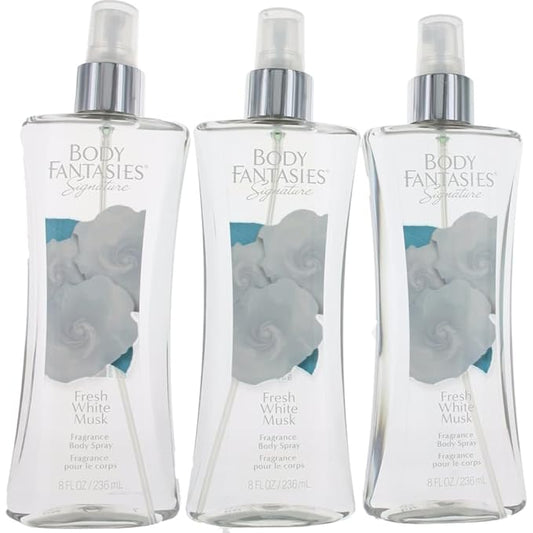 Parfums+De+Coeur Body Sprays – Fresh White Musk by Body Fantasies 3 Pack 8oz Fragrance Body Spray women