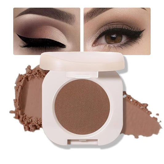 FeiCuiYun Eyeshadow – Matte Single Eyeshadow Palette Makeup for Green Blue Eyes, Dark Brown Matte Eyeshadow For Old Women, Holographic Multichrome Cream Iridescent Single Monochrome Eye Shadow Makeup