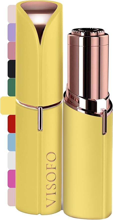 VISOFO Epilators – Facial Hair Removal for Women | Electric Razor Device Small Mustache Dermaplaning Remover Tools Tweezers Epilator Trimmer Face Dermaplane Shavers Beauty Gadgets Set Accessories by VISOFO (Citrine)