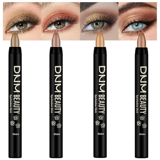evpct Eyeshadow – evpct 4Pcs Cream Eye Shadow Brightener Sticks Set for Eyes, Light Khaki Bronze Desert Beige Gold Shimmer Metallic Eyeshadow Pencil Applicator Stick Palette Makeup Waterproof sombras en crema para ojos