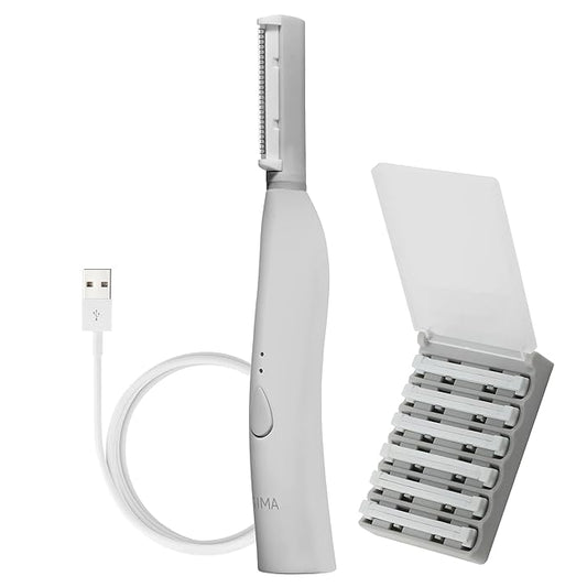 SPASCIENCES Microdermabrasion Devices – SPA SCIENCES - SIMA Patented Dermaplane Razor for Women Face – Painless 2-in-1 Facial Exfoliation & Peach Fuzz Hair Removal – Anti-Aging – 3 Speeds – Rechargeable – 7 Weeks Treatment