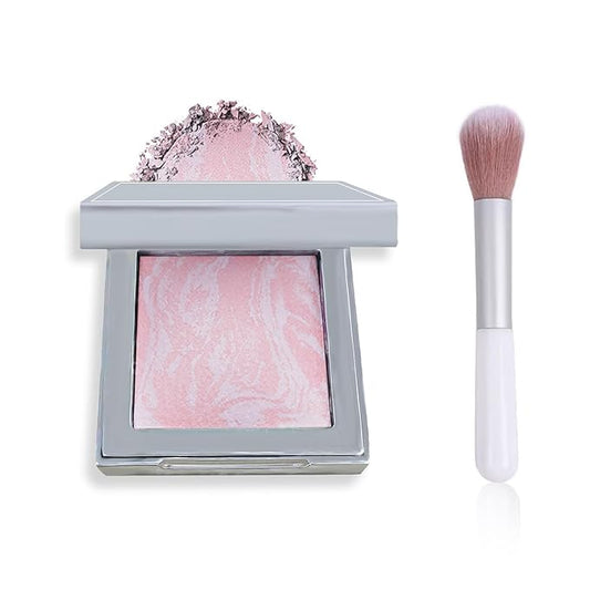 WALULAN Blush – Face Blush Foundation Natural Brightening Silky Moisturizing Sodium Hyaluronate Bakery Crafted Glittering Powder