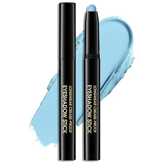 Wugbc Eyeshadow – Eyeshadow Stick Matte Eye Shadow Pencil Cream to Powder Eye Brightener Crayon Long-Lasting Single Eyeshadow Buildable & Blendable High Pigmented Eye Liner Makeup for Women, 10 CORNFLOWER