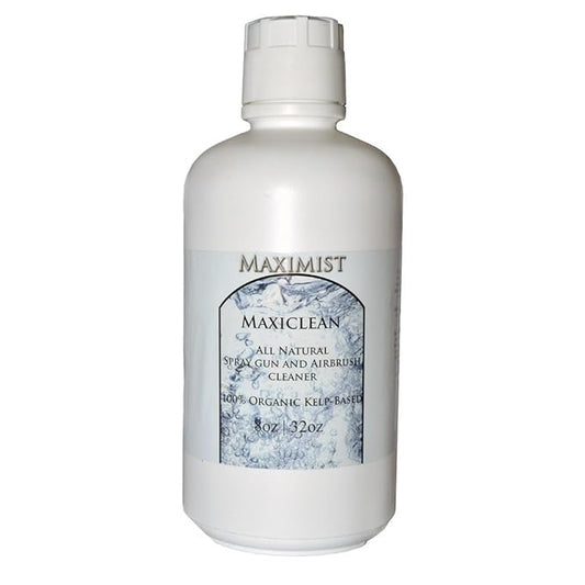 MaxiMist MaxiClean Organic, Natural Airbrush Spray Tanning Spray Gun Cleaner 64 oz (2 Pack - 32 oz) - (use for spray tan equipment)