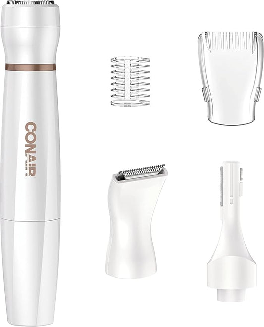 conair Bikini Trimmers – Conair All-In-1 Facial Hair Removal for Women, Cordless Electric Trimmer, Perfect for Face, Ear/Nose, Eyebrows, and Bikini Lines